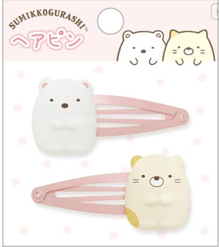 Hair Clip: Shirokuma & Neko