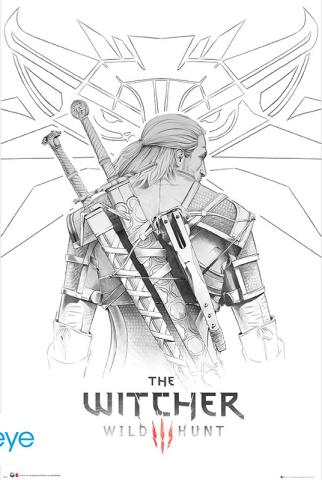 (F4) Poster Maxi Geralt Sketch