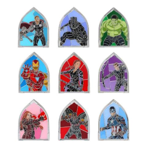 Avengers Stained Glass Loungefly Enamel Pins (Blind Pack)