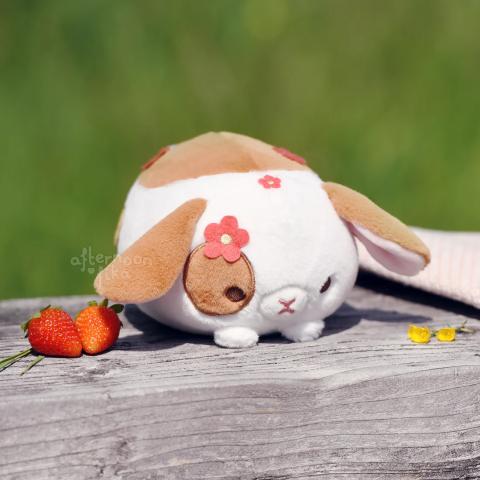 Plush: Botanical Bunny Red Flowers Plush: Botanical Bunny Red Flowers