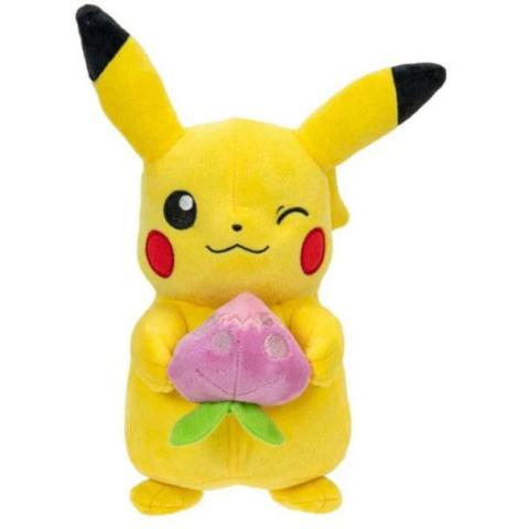 Pikachu with Pecha Berry Plush Figure 20 cm