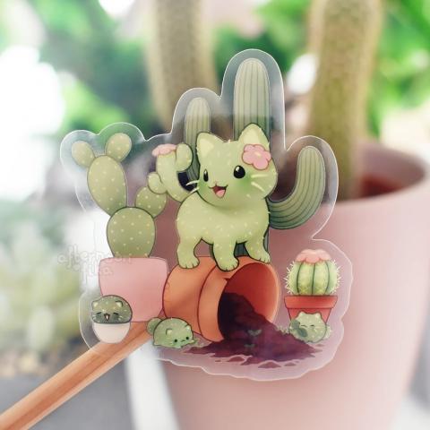 Catcus Mischief Clear Sticker Catcus Mischief Clear Sticker