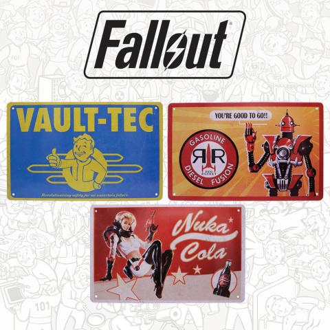 Tin Signs 3-Pack Fallout Brands