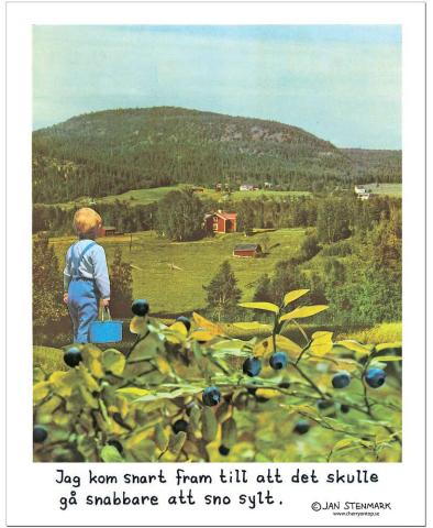 Affisch Jan Stenmark 'Blåbär' Affisch Jan Stenmark 'Blåbär'
