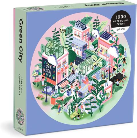 Green City Round Puzzle 1000 pcs (Pussel)