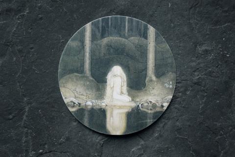 Single Vinyl Sticker - Princess Tuvstarr by John Bauer Single Vinyl Sticker - Princess Tuvstarr by John Bauer