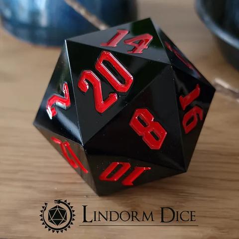 Giant Acrylic D20 Black (Black) Giant Acrylic D20 Black (Black)