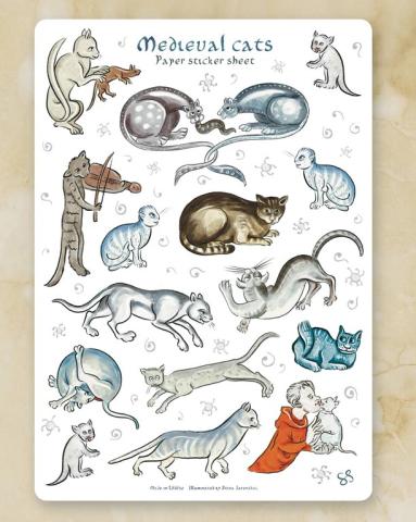 Medieval Cats Sticker Set