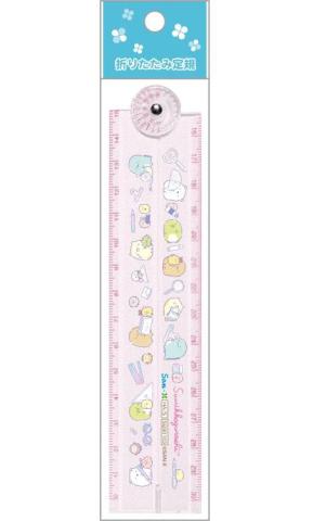 Sumikkogurashi Foldable Ruler: Stationary Pink 30 cm