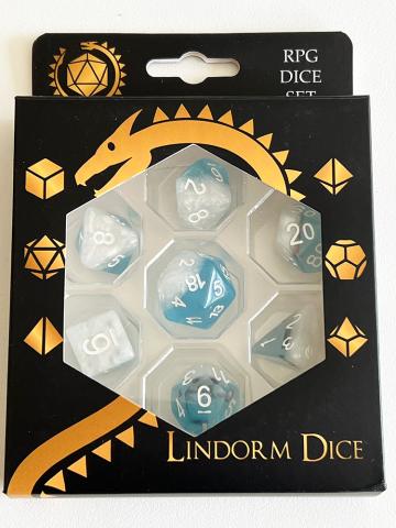 Penguins withSanta Hats set of 7 dice