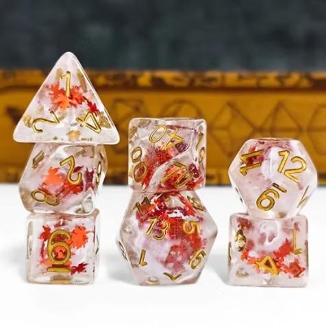 Maple Leaf set of 7 dice Maple Leaf set of 7 dice