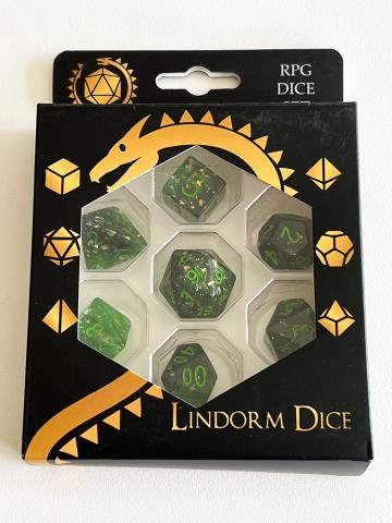 Lake Light set of 7 dice (Green)