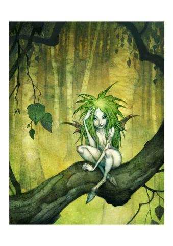 Vykort - Leaf Maiden A6