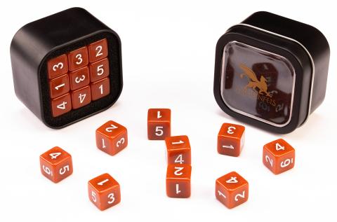 18d6 Opaque Series:  Brown - Numbers: White