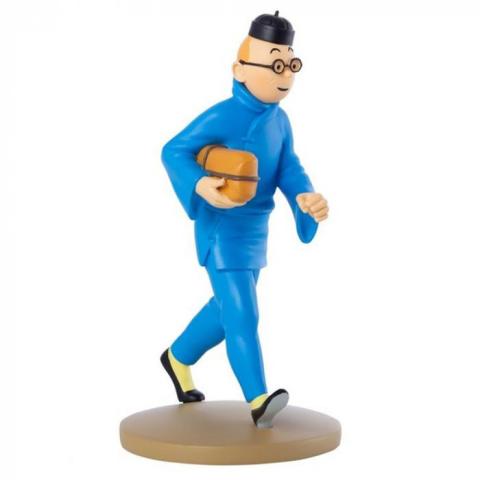 Figur 12 cm resin Tintin i kinesisk dräkt m/paket