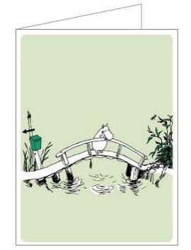 Moomin Letterpress Greeting Card - Mumin på bron