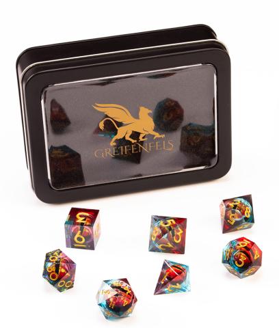 Razor Red/Blue Dragon Eye Gold Numbers