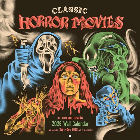 Classic Horror Movies 2026 Wall Calendar Classic Horror Movies 2026 Wall Calendar
