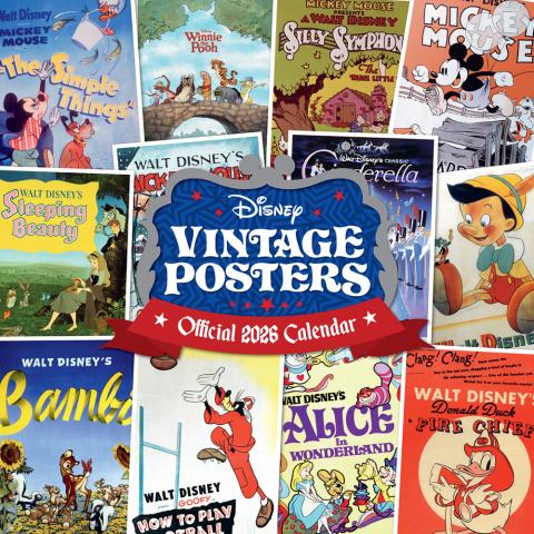 Disney Vintage Posters Official 2026 Calendar Disney Vintage Posters Official 2026 Calendar