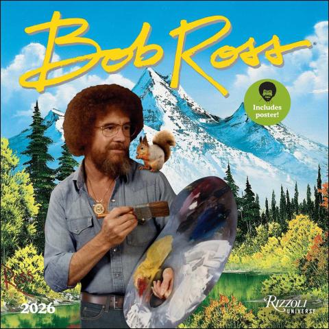 Bob Ross 2026 Wall Calendar Bob Ross 2026 Wall Calendar