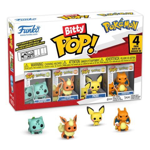 Pokémon Bitty POP! - Bulbasaur, Flareon, Pichu, Charizard