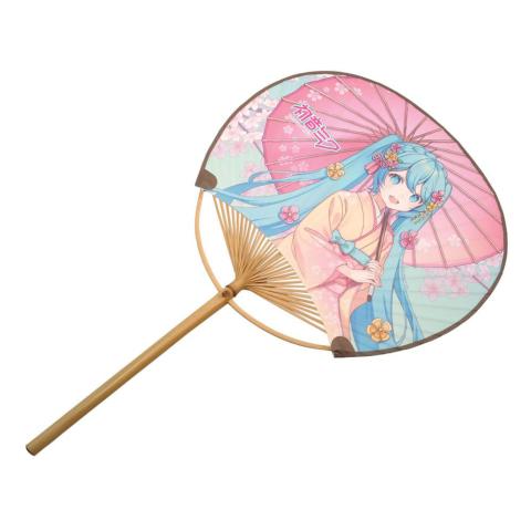 Hatsune Miku Non-Folding Uchiwa Fan - Kimono