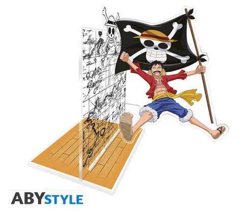 Luffy w/ Flag Acrylic Bookend