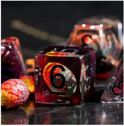 Dragon Egg set of 7 dice