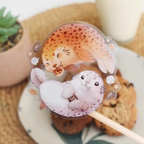 Cookies'n Cream Seals Clear Sticker Cookies'n Cream Seals Clear Sticker