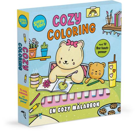 Cozy coloring. En cozy målarbok med 10 fina tuschpennor Cozy coloring. En cozy målarbok med 10 fina tuschpennor