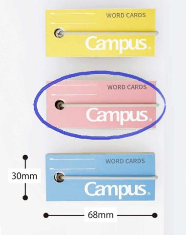 Campus Word Card Pad - Pink