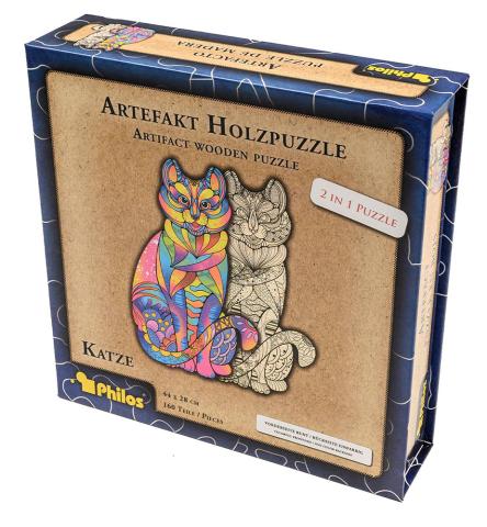 Artefakt Träpussel 2 in 1 - 160 bitar Katt (Pussel) Artefakt Träpussel 2 in 1 - 160 bitar Katt (Pussel)