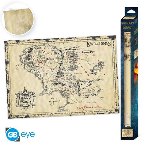 Middle Earth Parchment Poster 66 x 46cm