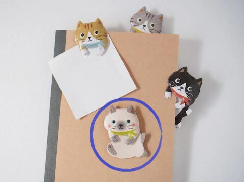 Magnetic Clip Bookmark: Siamese Cat