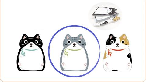 Cat Shaped Memo Pad - Grey Tabby Cat