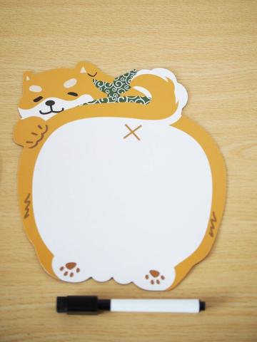 Magnetic Dog Butt Erasable Pad - Shiba Inu w/ Pen