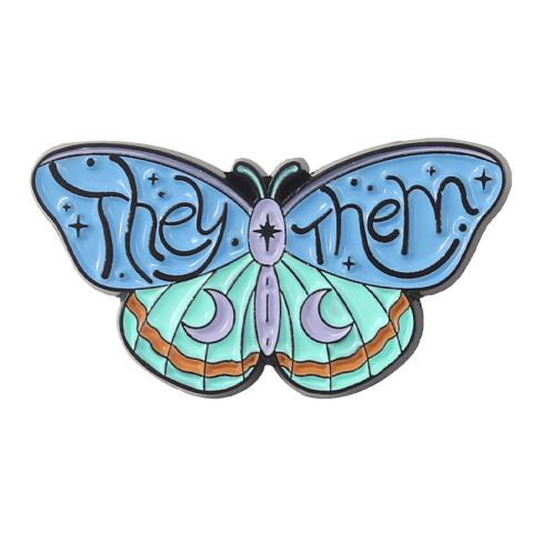 They/Them Pronoun Butterfly Pin