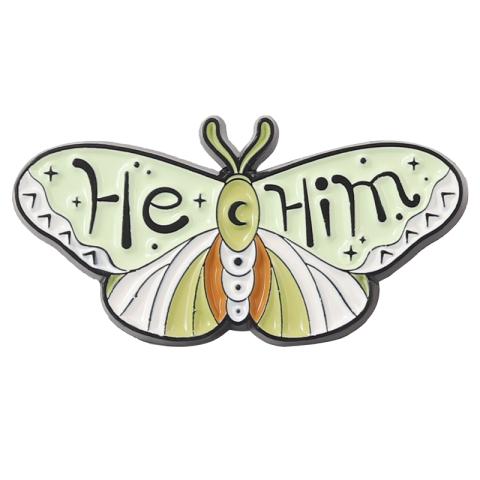 He/Him Pronoun Butterfly Pin