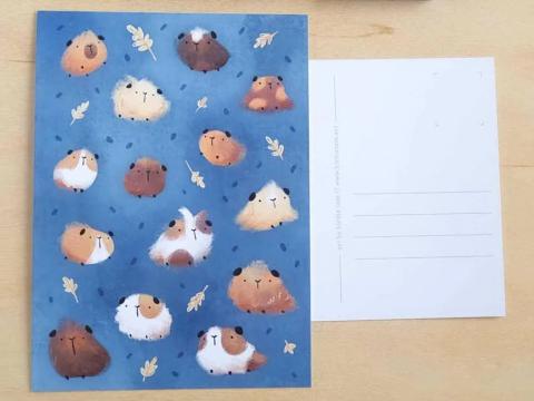 Postcard - Guinea Pig Fluffs