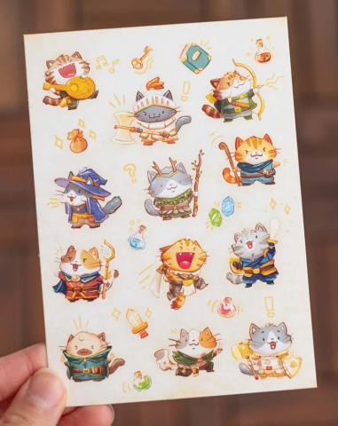 Postcard - Paws of the Round Table