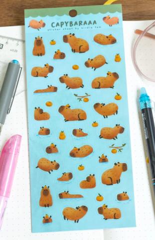 Sticker Sheet - Capybaraaa Sticker Sheet - Capybaraaa