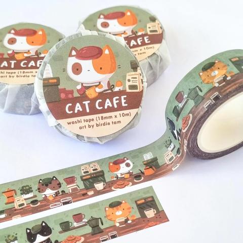 Washi Tape - Cat Café