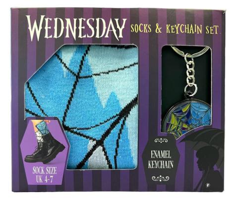 Wednesday Keychain & Socks Set (Strlk 37-41)