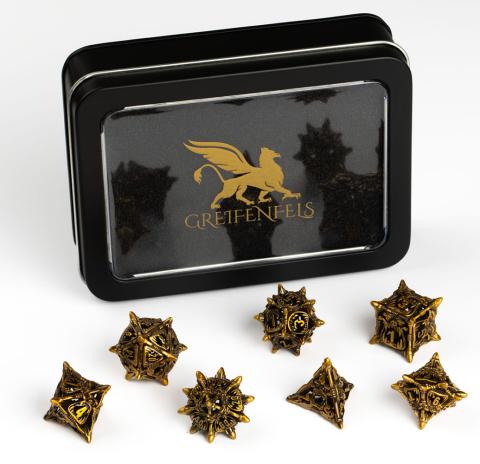 Void: Brass Mimic Dice Set