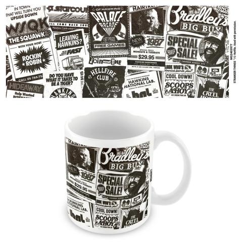 Stranger Things Newspaper Clips Mug