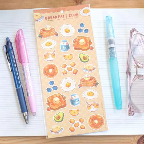 Sticker Sheet - Guinea Pig Breakfast Club