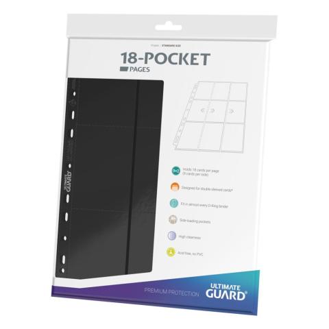 18-Pocket Pages Side-Loading Black 18-Pocket Pages Side-Loading Black