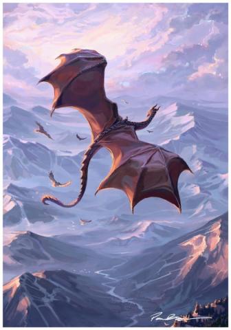 Print A4 - Flying Dragon