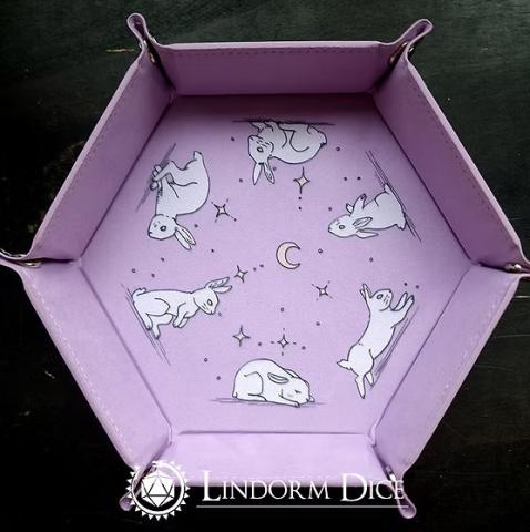 Dice tray: Moon Bunnies