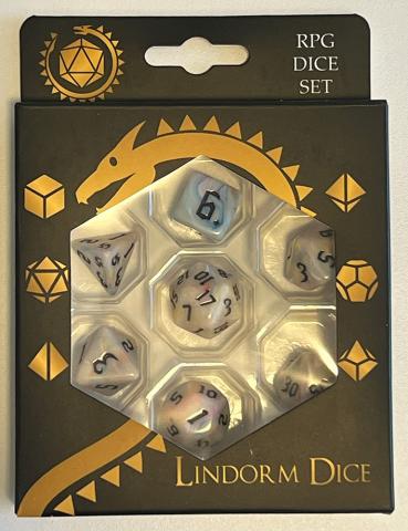Mother of Pearl set of 7 dice